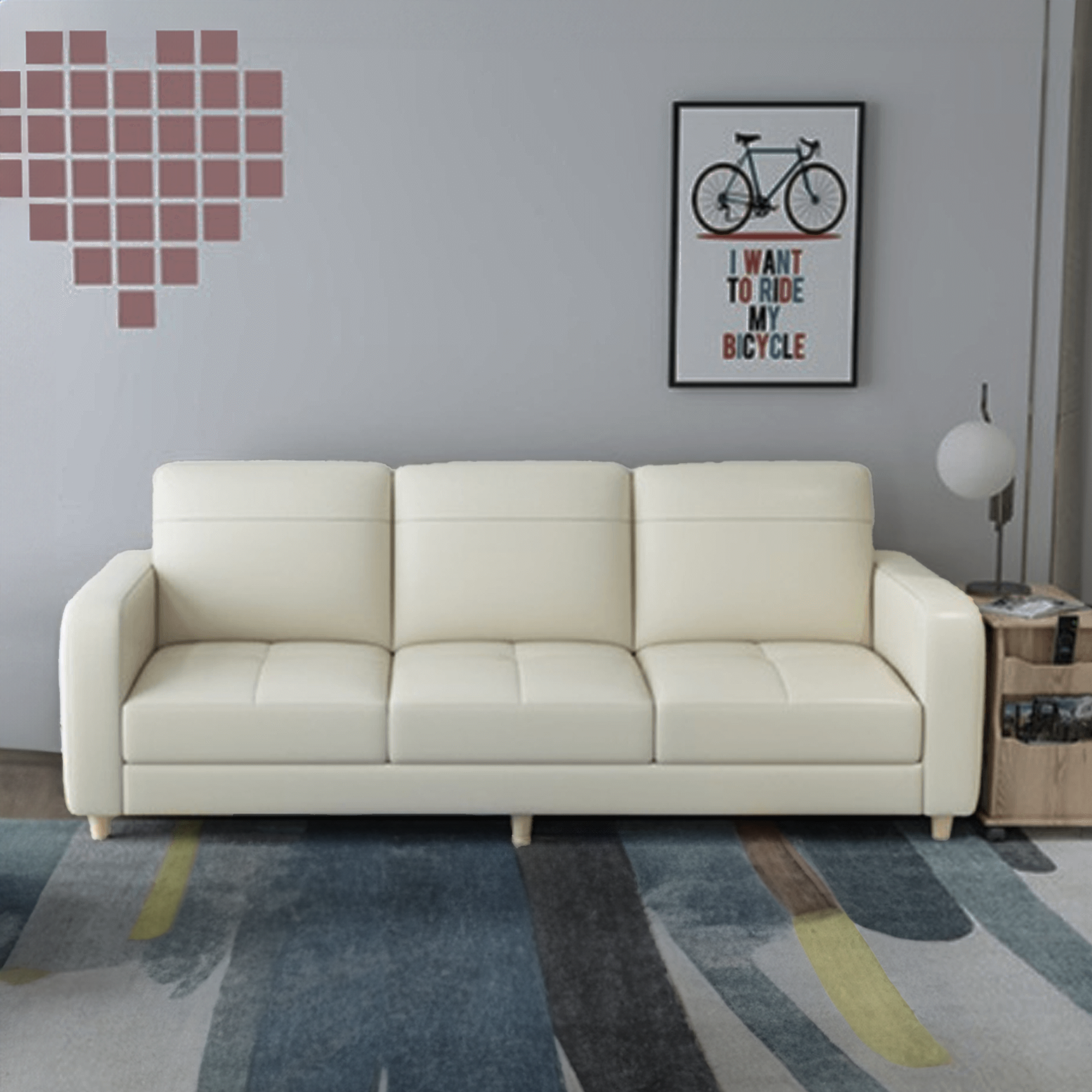 Lounger sofa online, crafted with plush cushioning and refined aesthetics. White elegant sofa