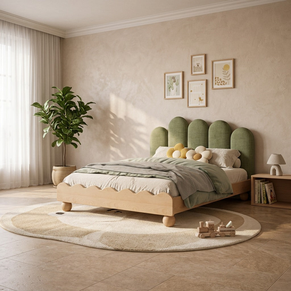 Wren Kids Upholstered Wooden Bed