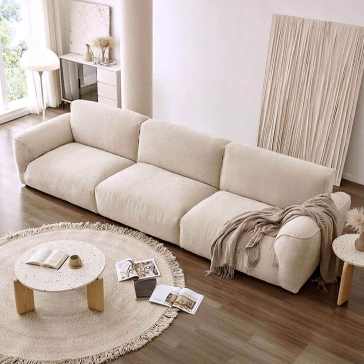 Maya Contemporary White Sofa | Customisable 2 seater, 3 seater Sofa Set