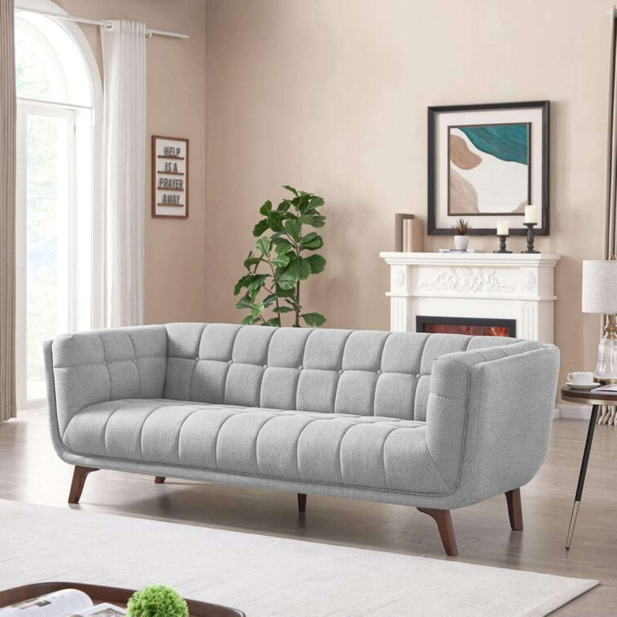 Austin Tufted Fabric Sofa