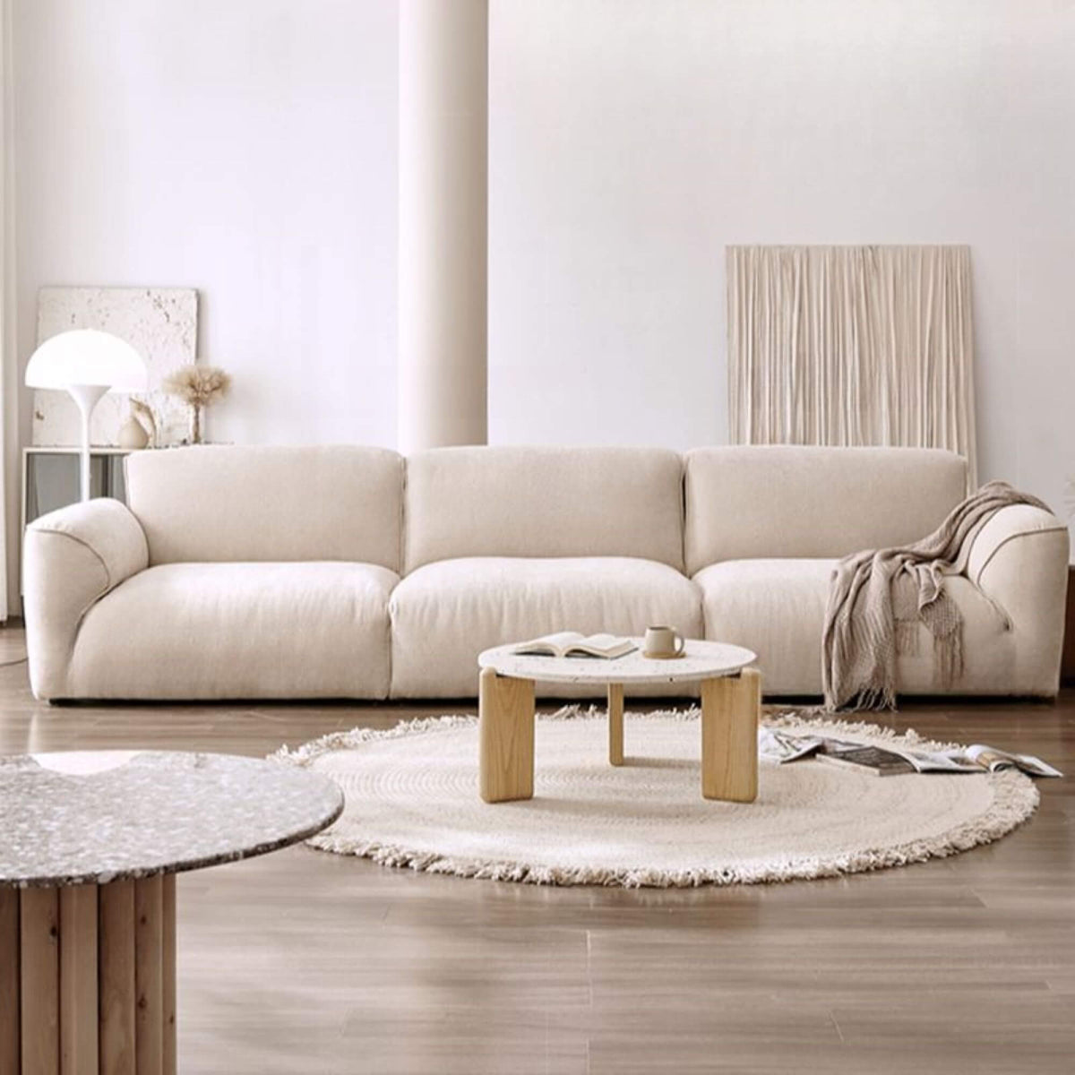 Maya Contemporary White Sofa | Customisable 2 seater, 3 seater Sofa Set