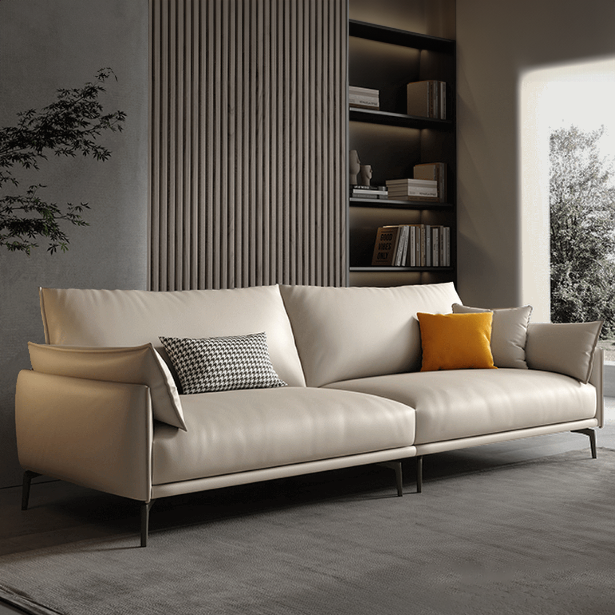 Settee sofa online, a luxury sofa set with high-rise legs.