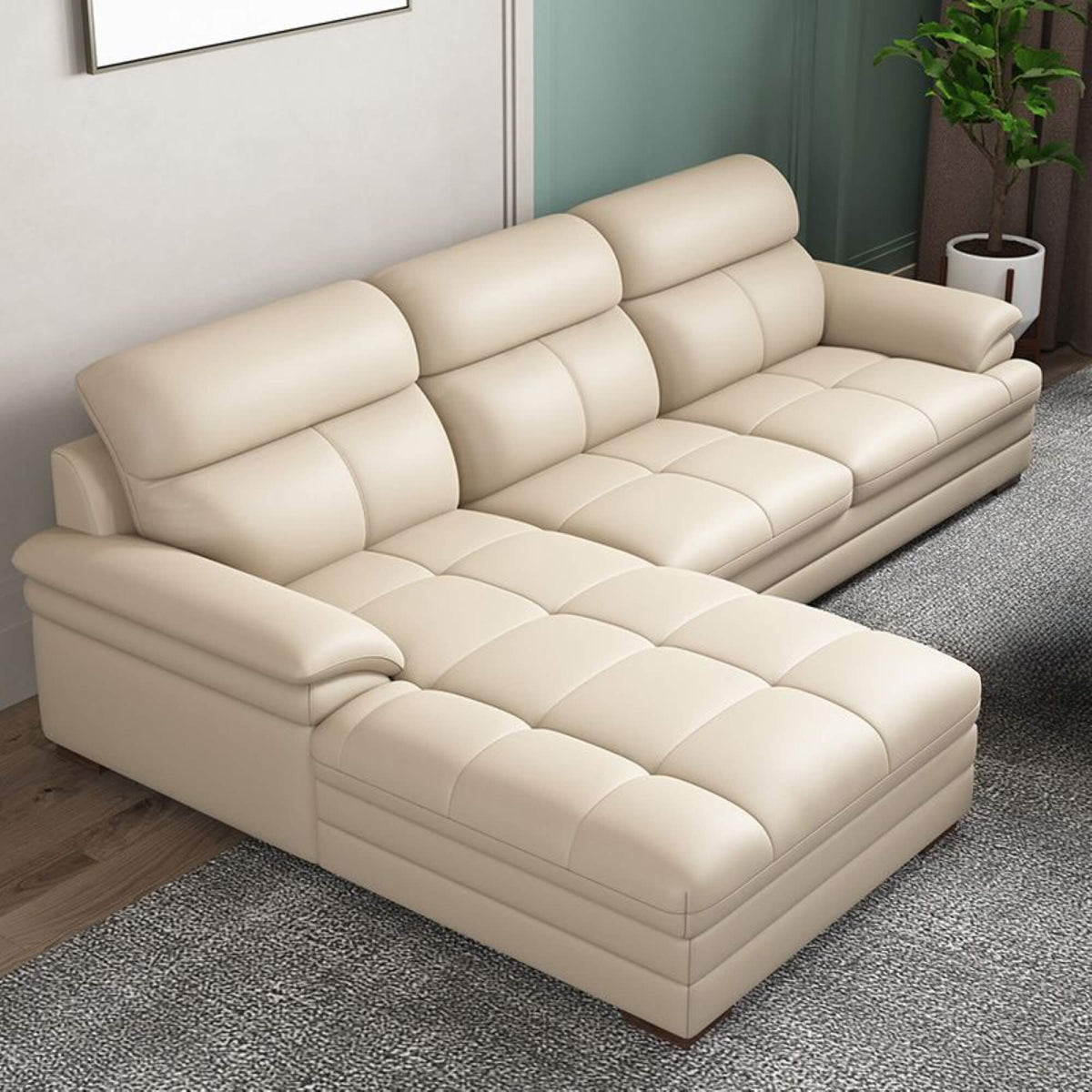 Emily Leatherette Lounger Sofa