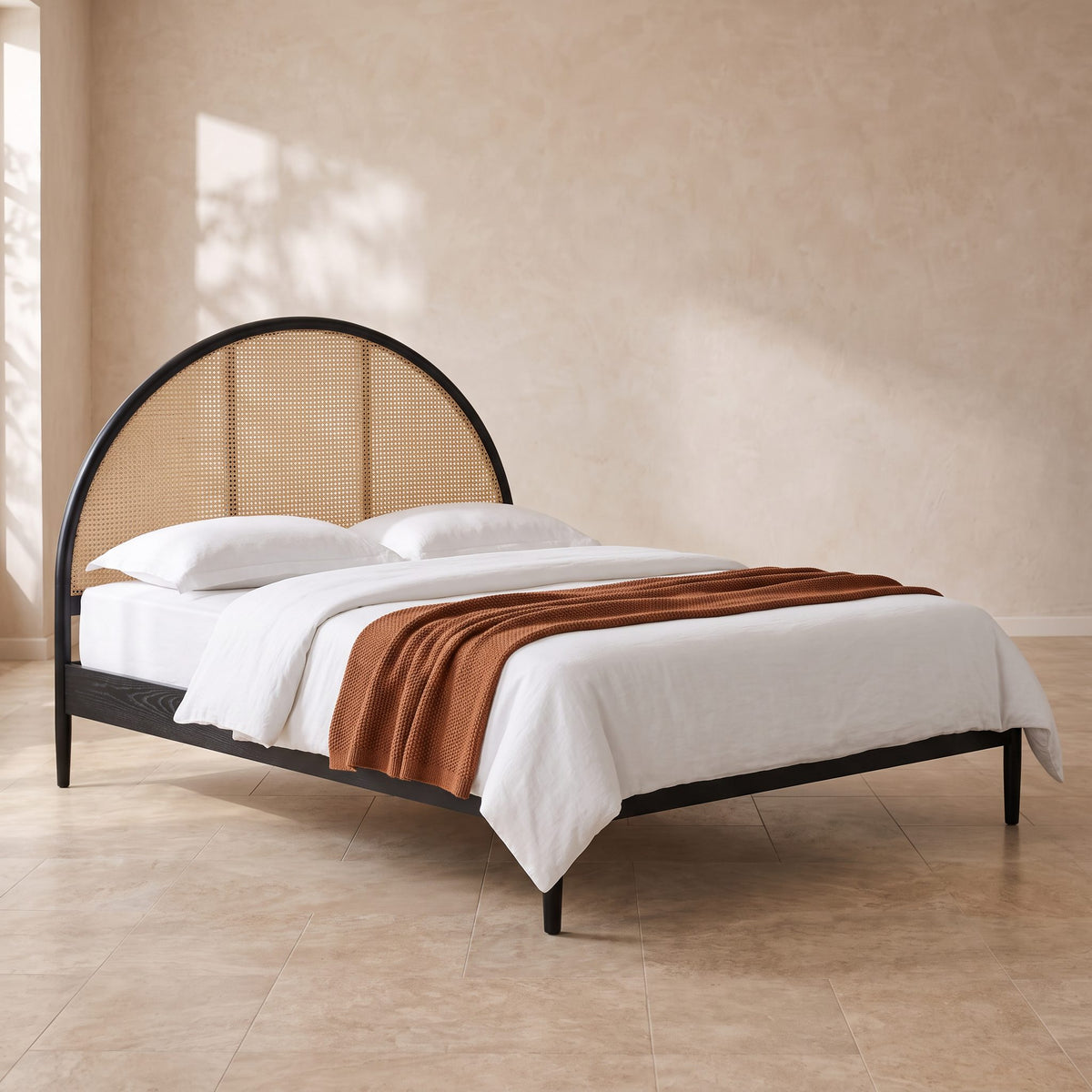 Ira Cane Wooden Bed