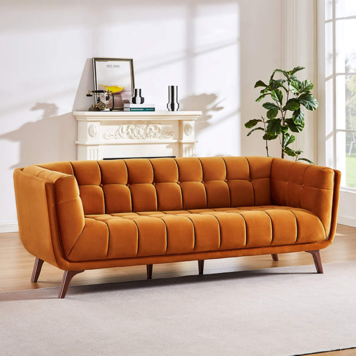 Austin Tufted Fabric Sofa