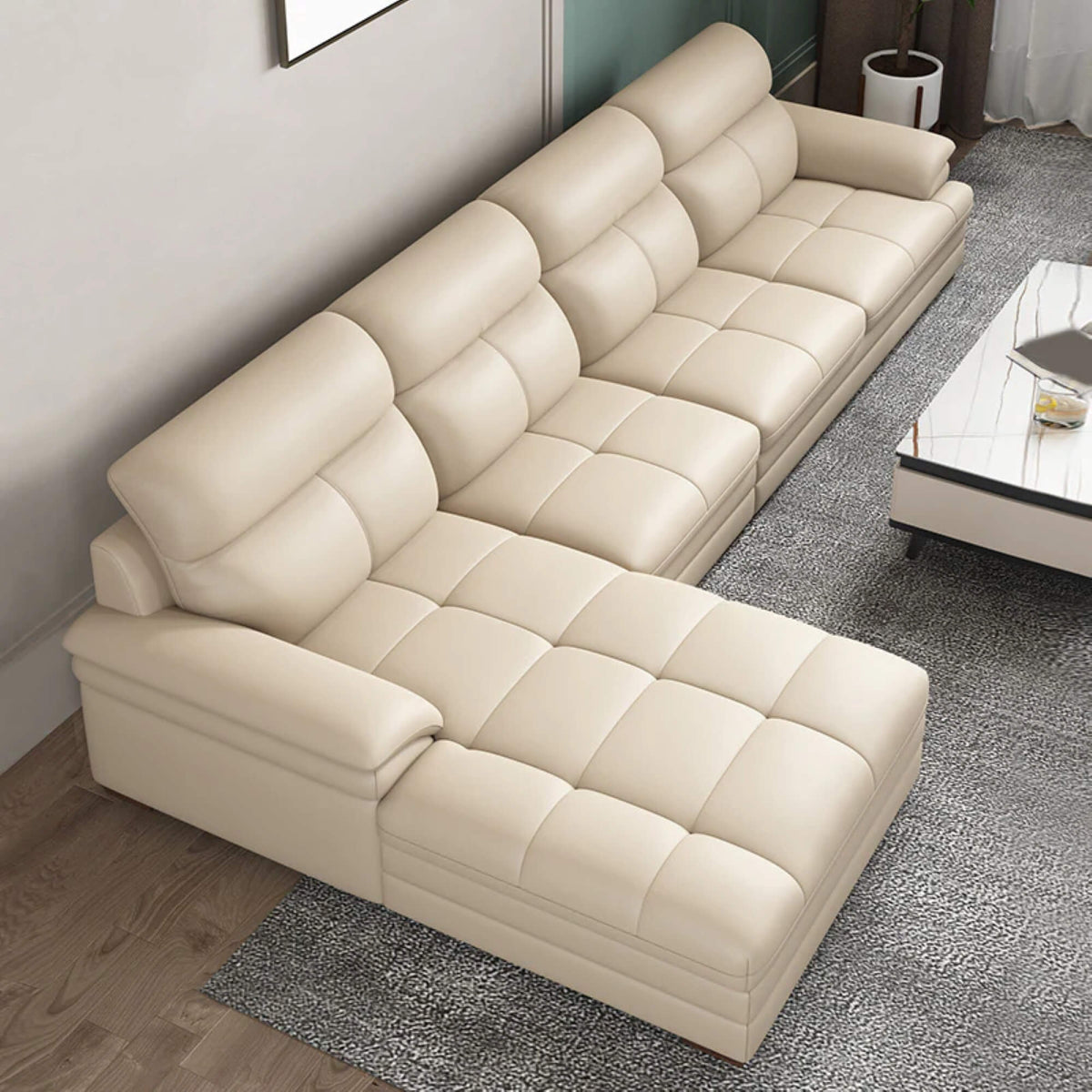 Emily Leatherette Lounger Sofa