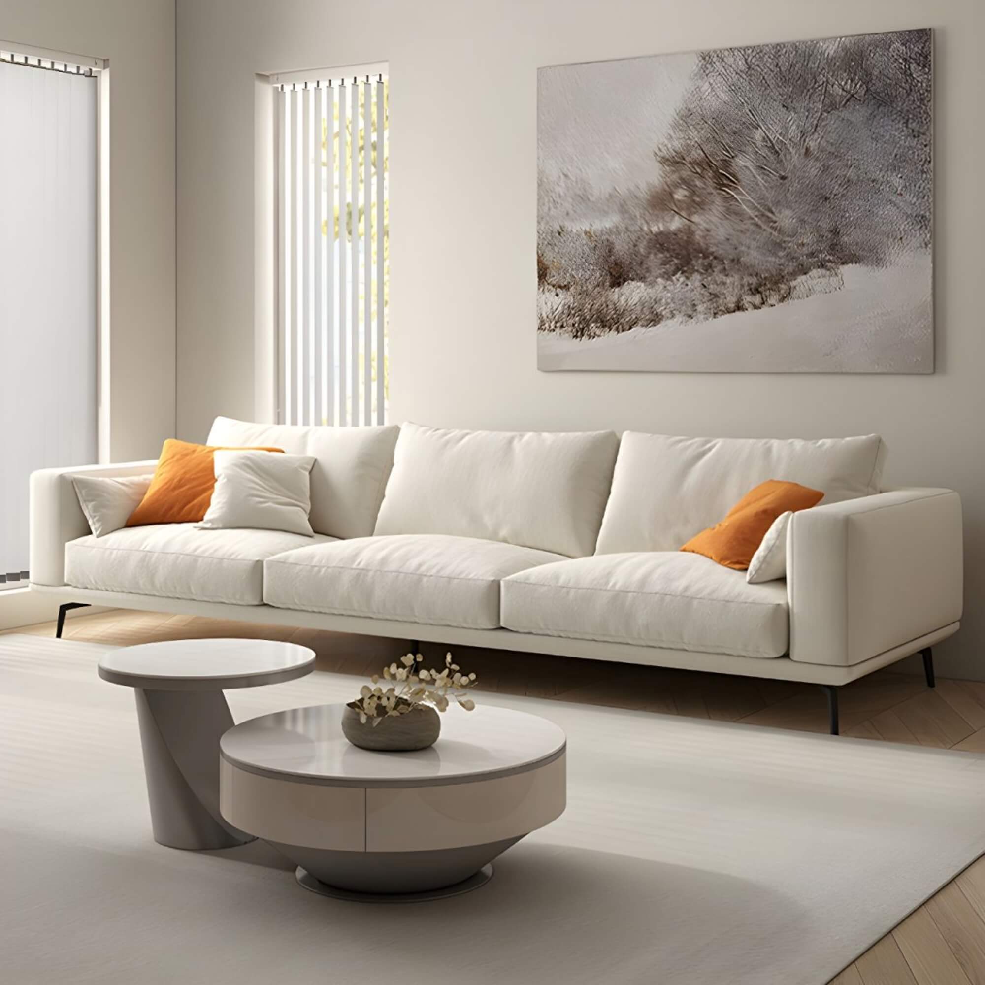 Sofa set dizain, crafted with poly-fiber filling for maximum comfort. White high class sofa set