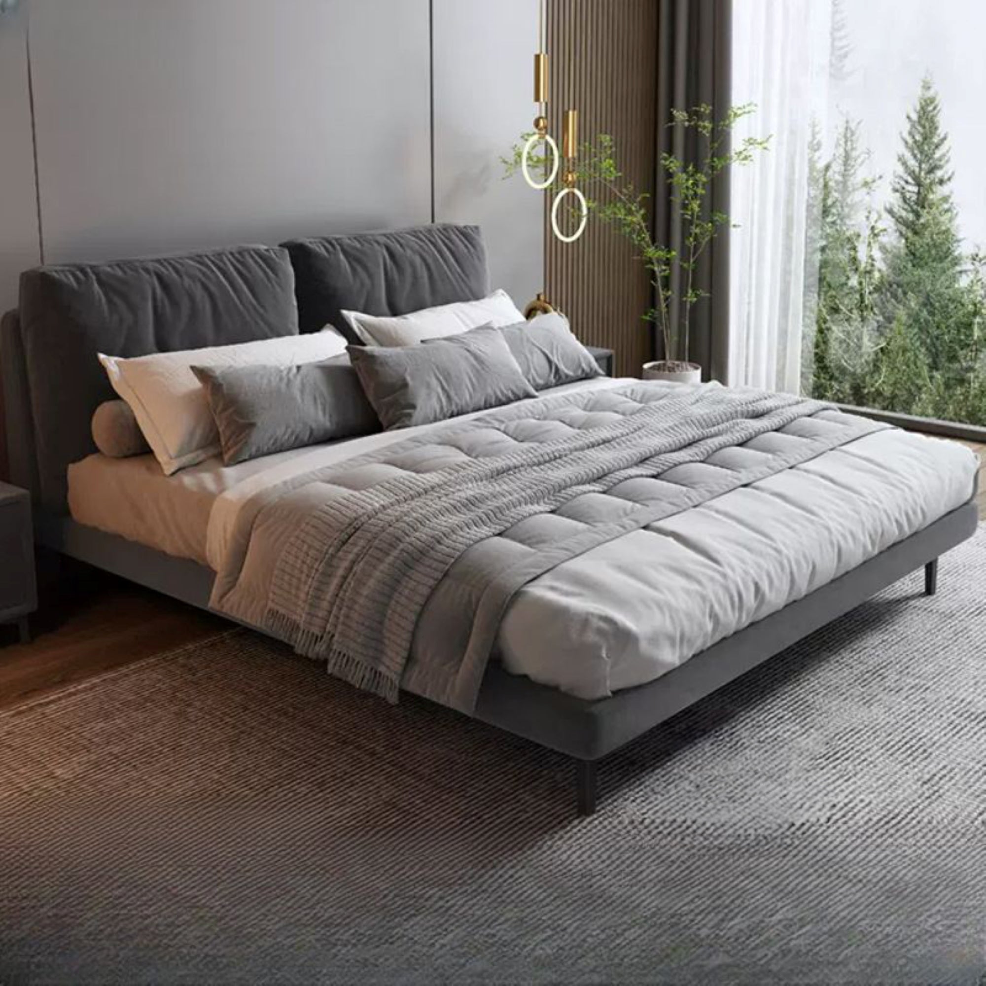 Marcel Upholstered Bed for Comfortable Sleep | Custom Made