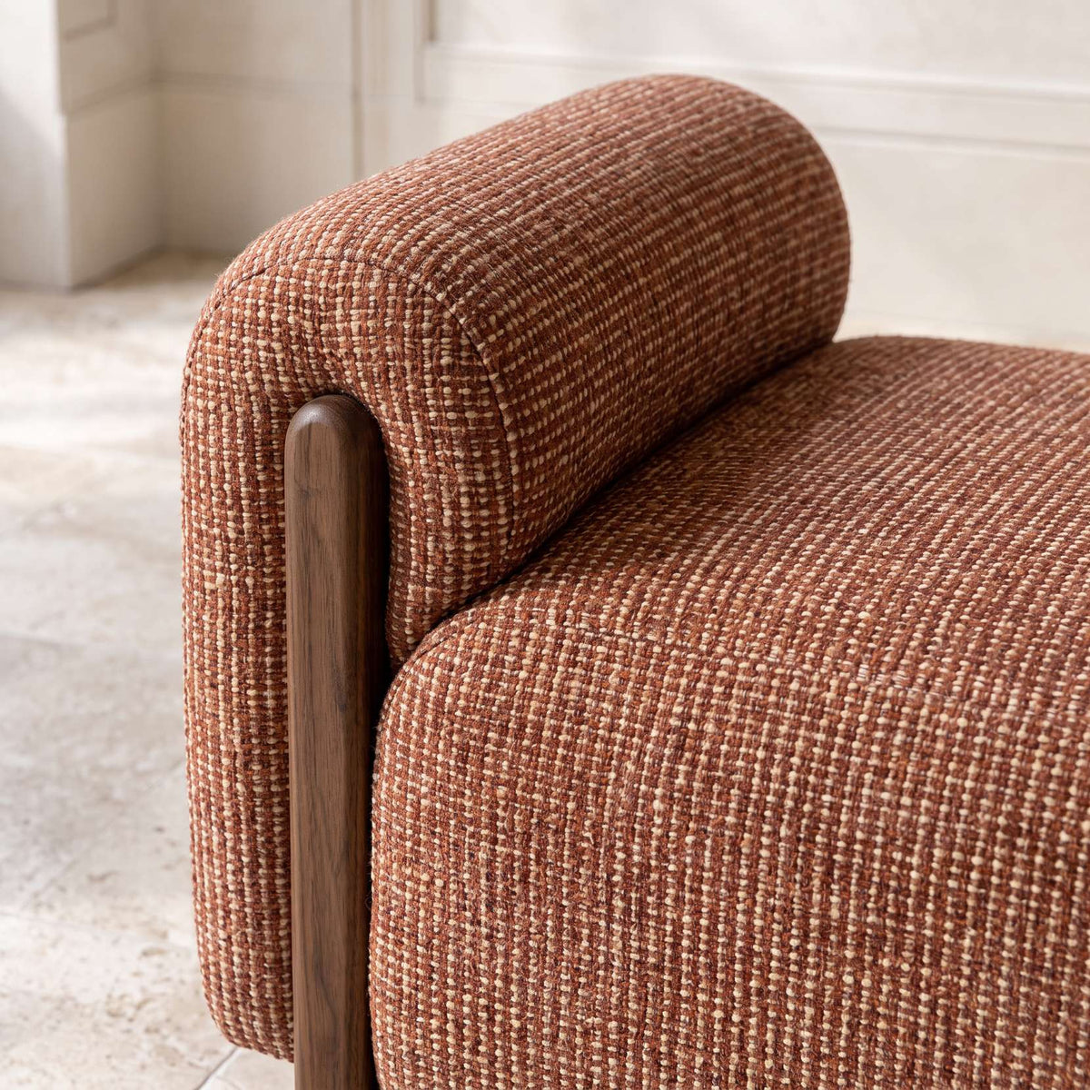 Bale Upholstered Wooden Bench