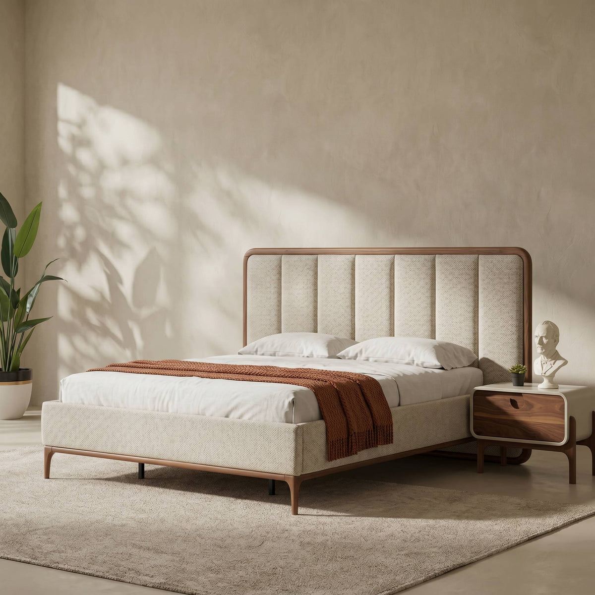 Sofia Upholstered Wooden Bed