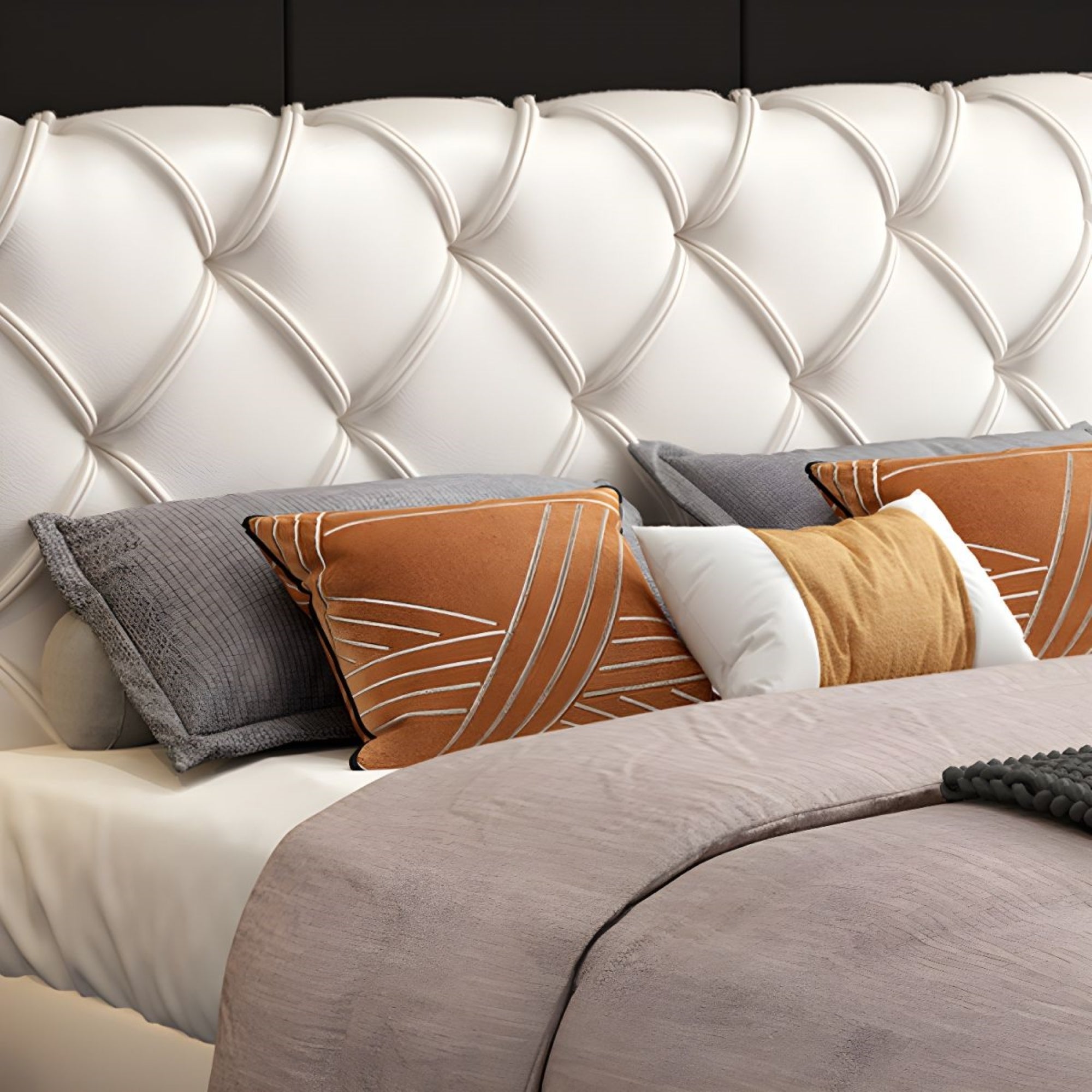Milan Upholstered Bed for Comfortable Sleep | Custom Made