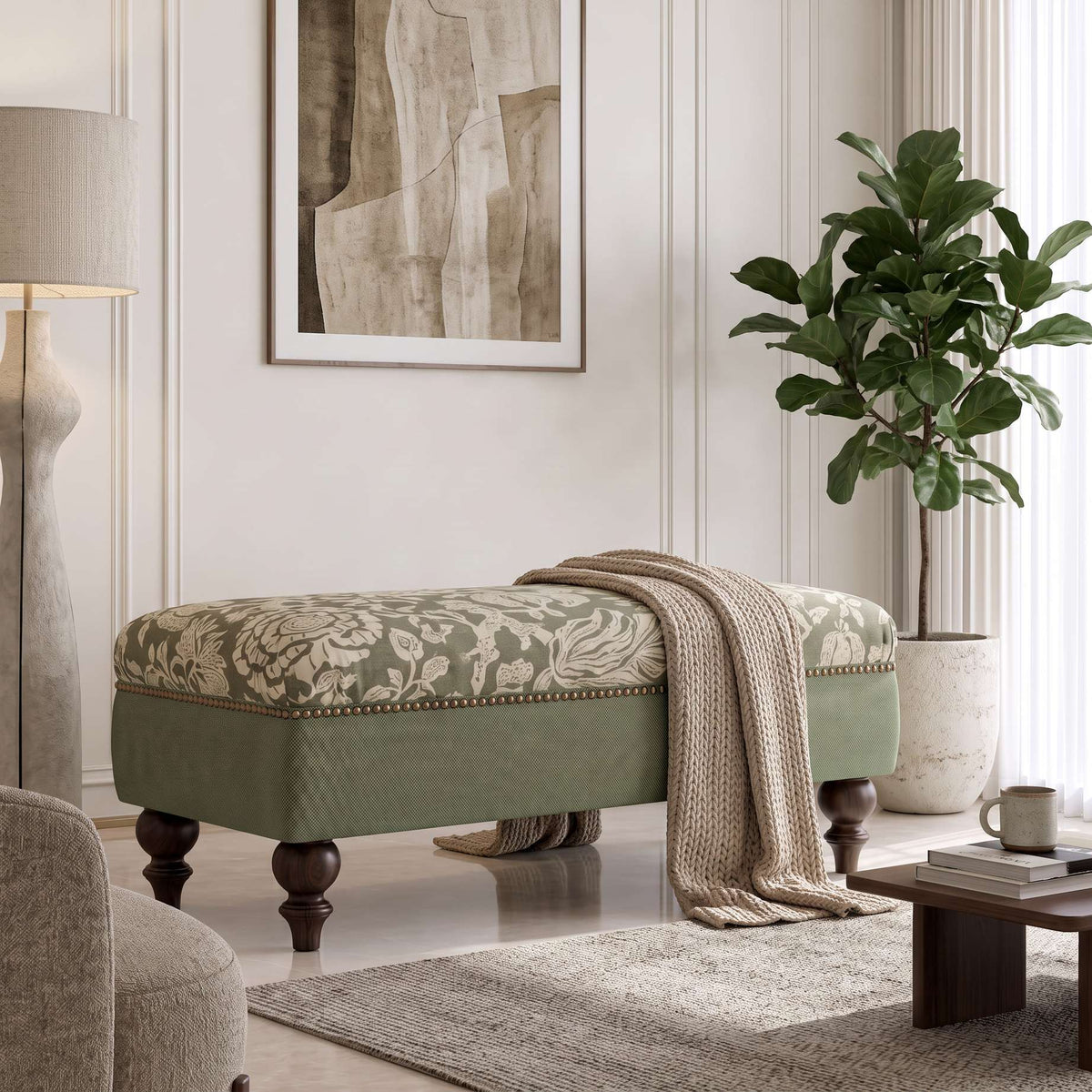 Lune Upholstered Bench