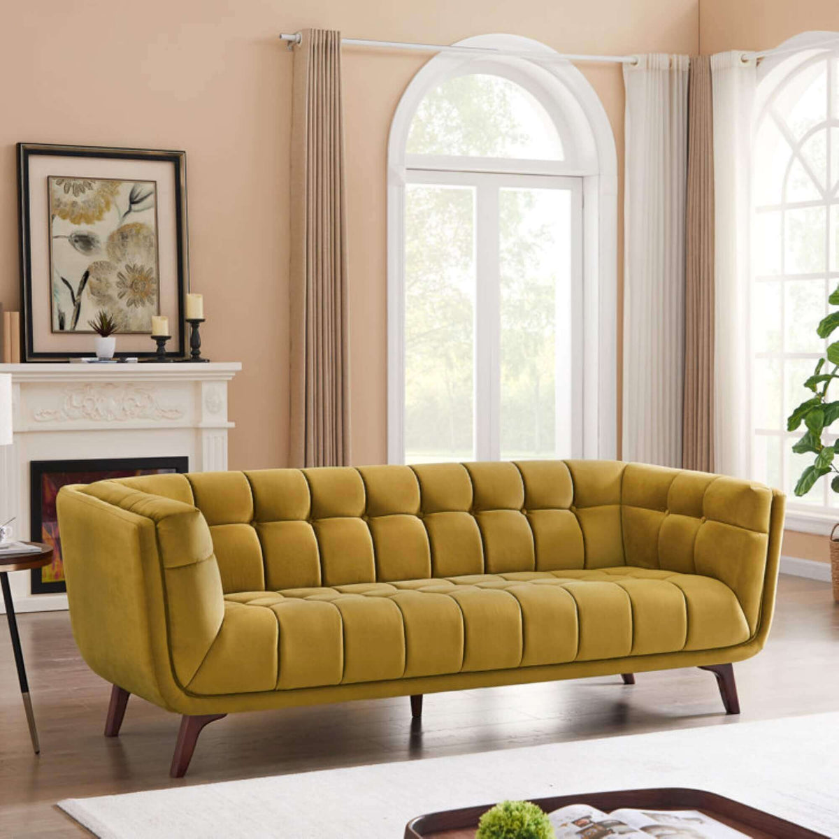 Austin Tufted Fabric Sofa