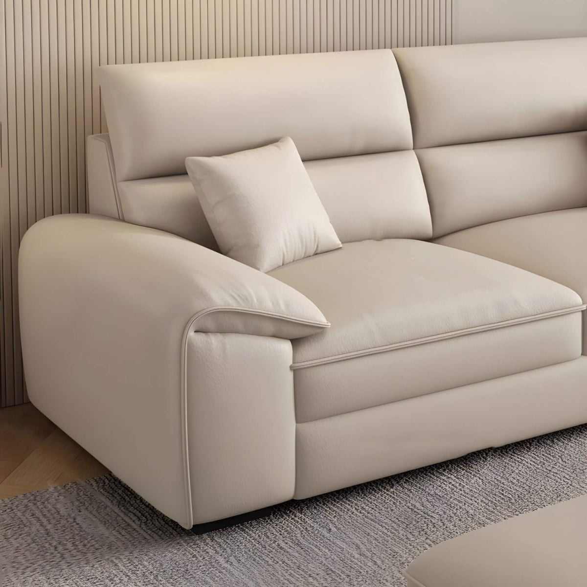 Vinci Leatherette Lounger Sofa