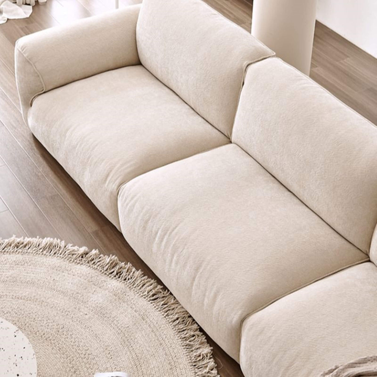 Maya Contemporary White Sofa | Customisable 2 seater, 3 seater Sofa Set