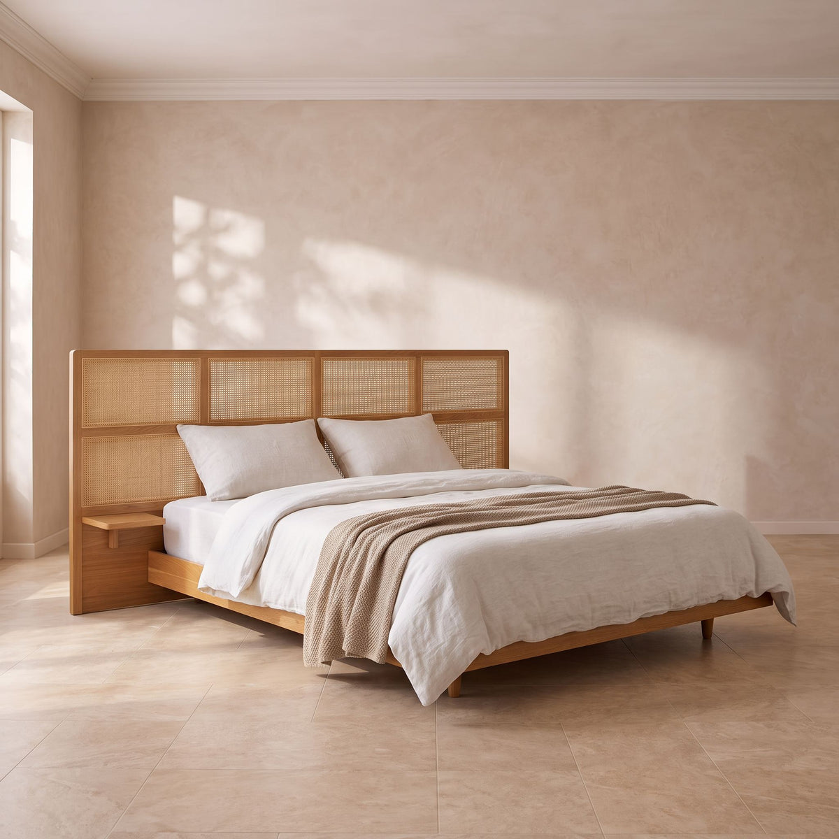 Flinn Cane Wooden Bed
