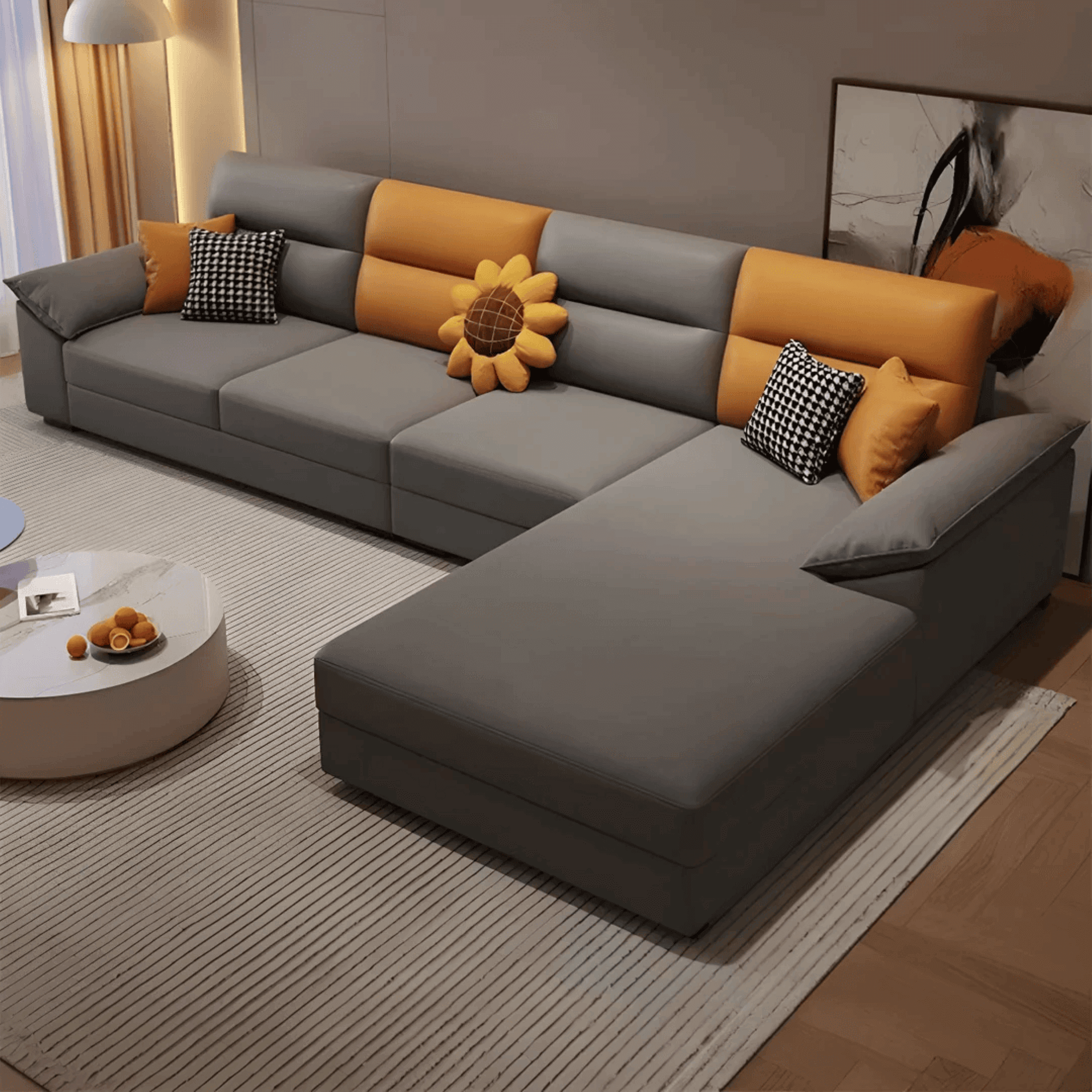 Corner sofa corner sofa, crafted with wide seating and high-end materials.