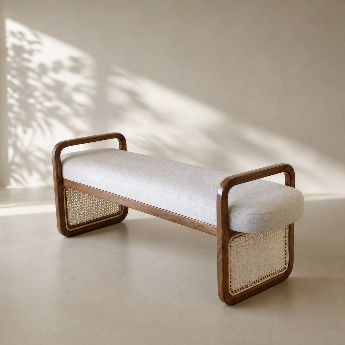 Maya Rattan Cane Bench