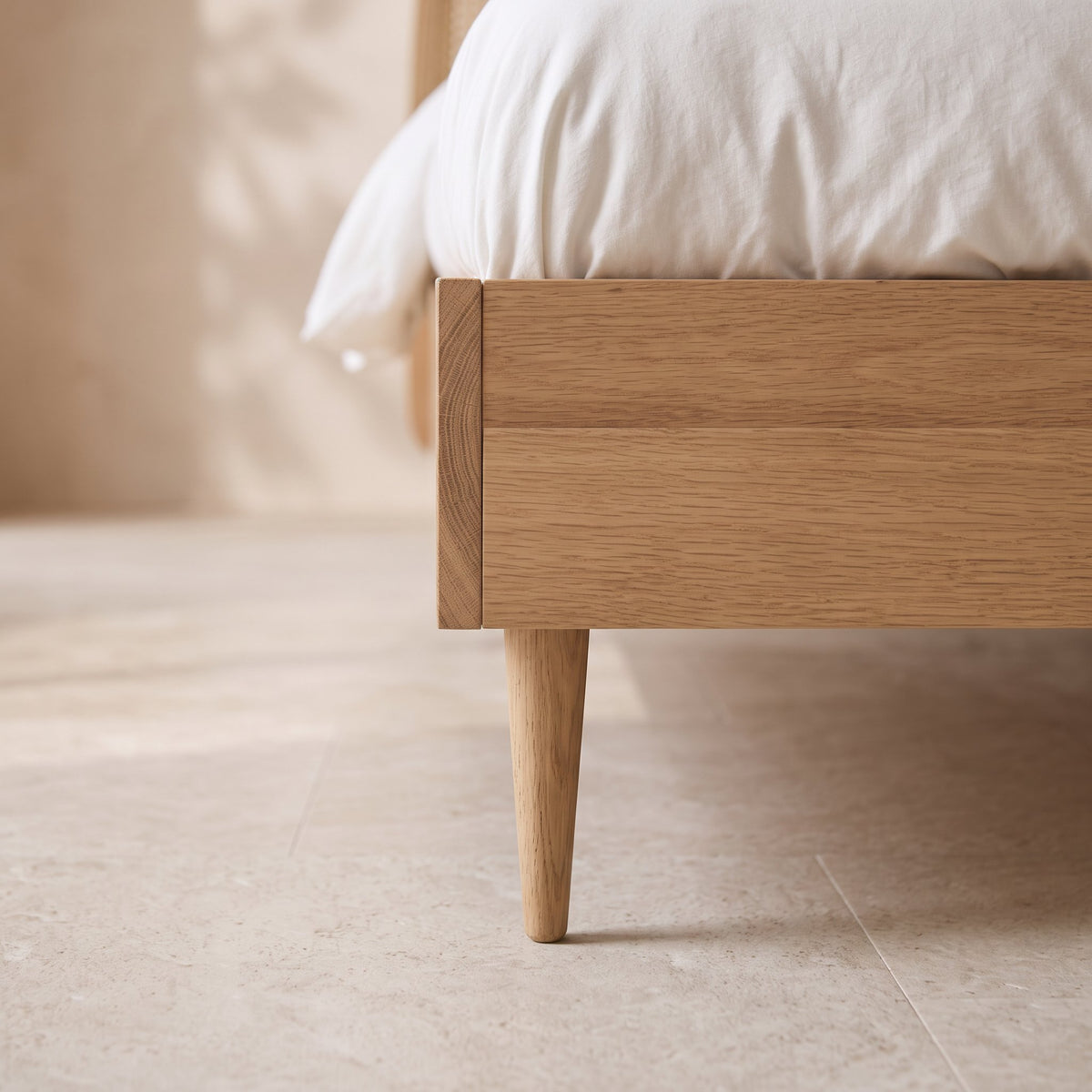 Anya Cane Wooden Bed