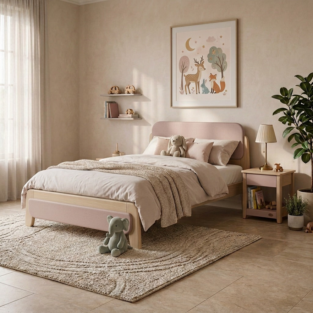 Jill Upholstered Wooden Kids Bed