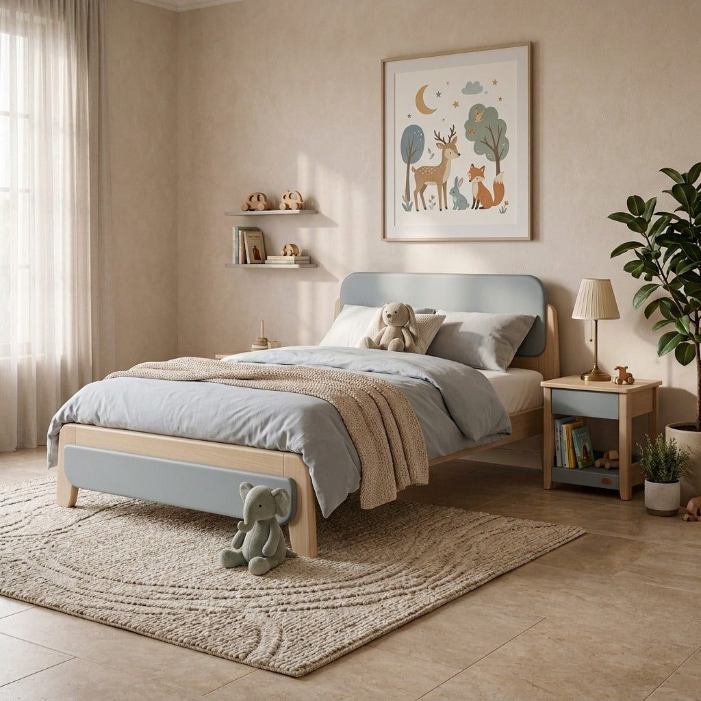 Jack Upholstered Wooden Kids Bed