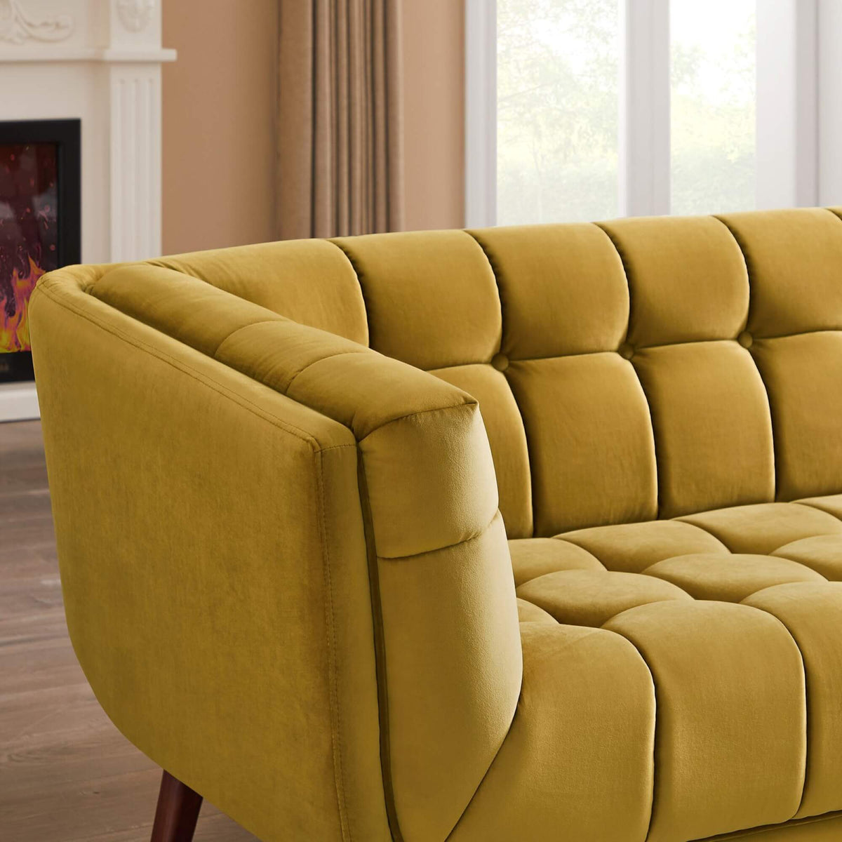 Austin Tufted Fabric Sofa