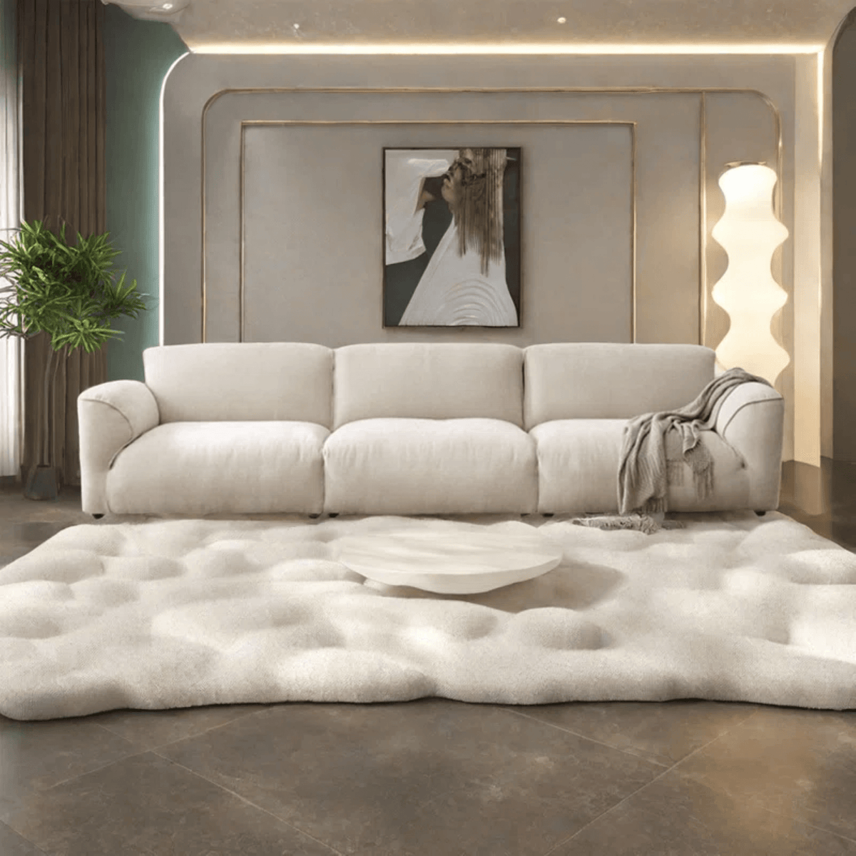 Maya Contemporary White Sofa | Customisable 2 seater, 3 seater Sofa Set