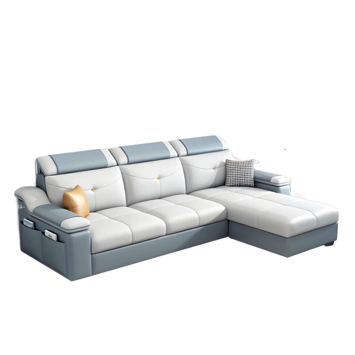 Brooks Dual-tone Leatherette Lounger Sofa