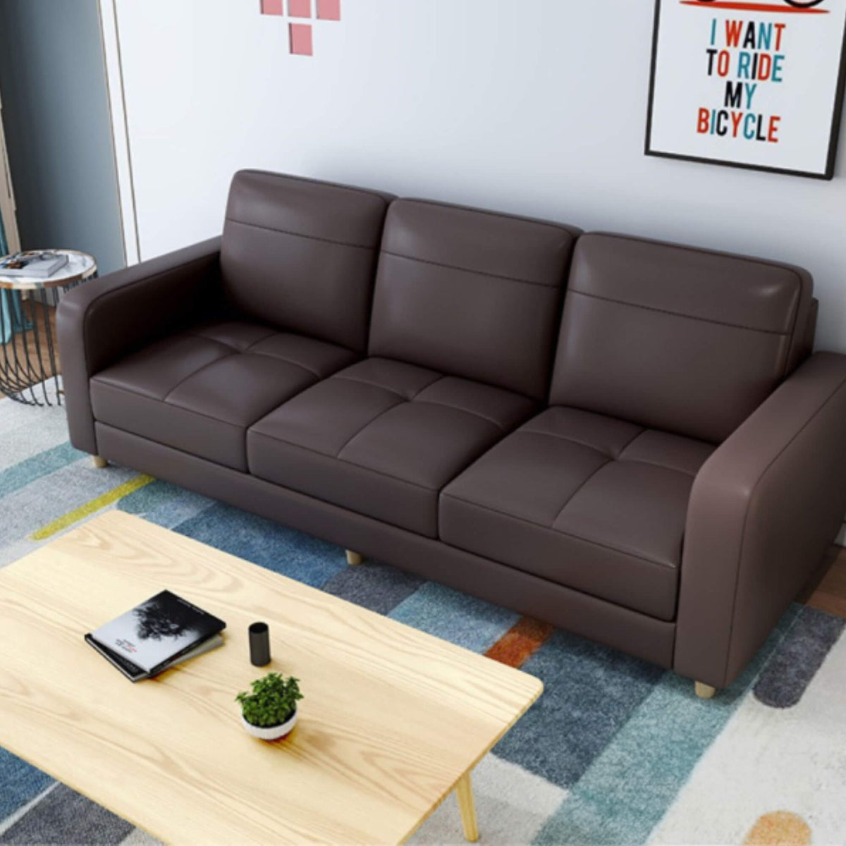 Mona Leatherette Lounger Sofa