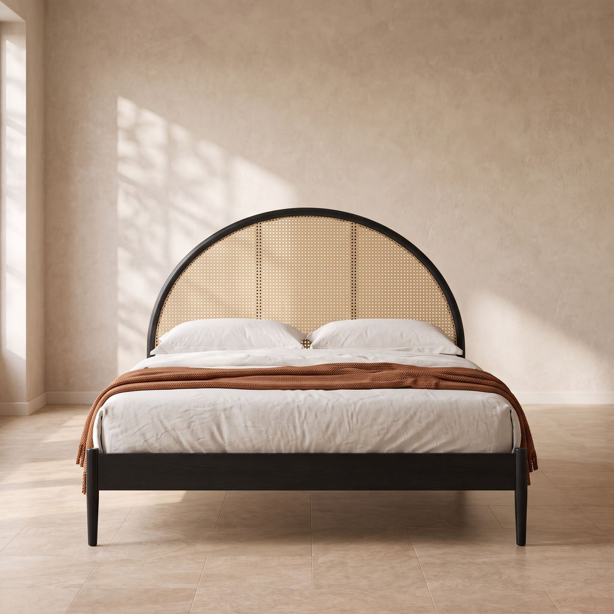 Ira Cane Wooden Bed
