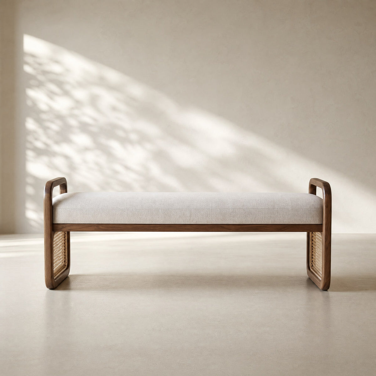 Maya Rattan Cane Bench