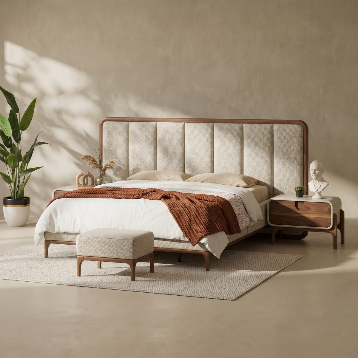 Sofia Upholstered Wooden Bed