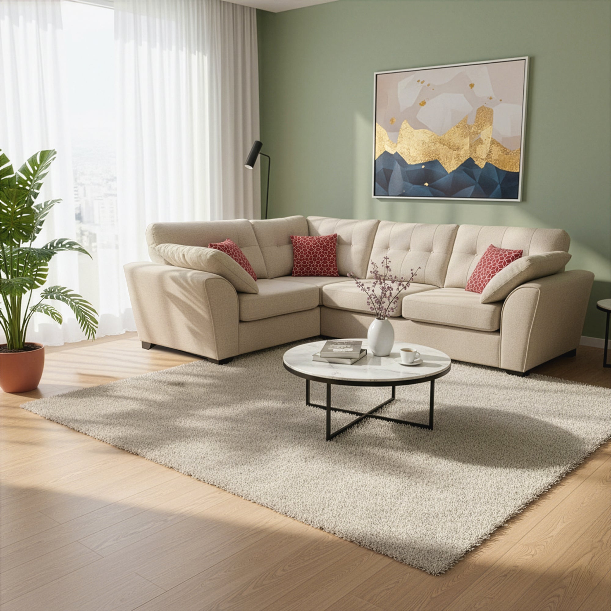 Adela Sofa Set for Lounge Area | Made to Order
