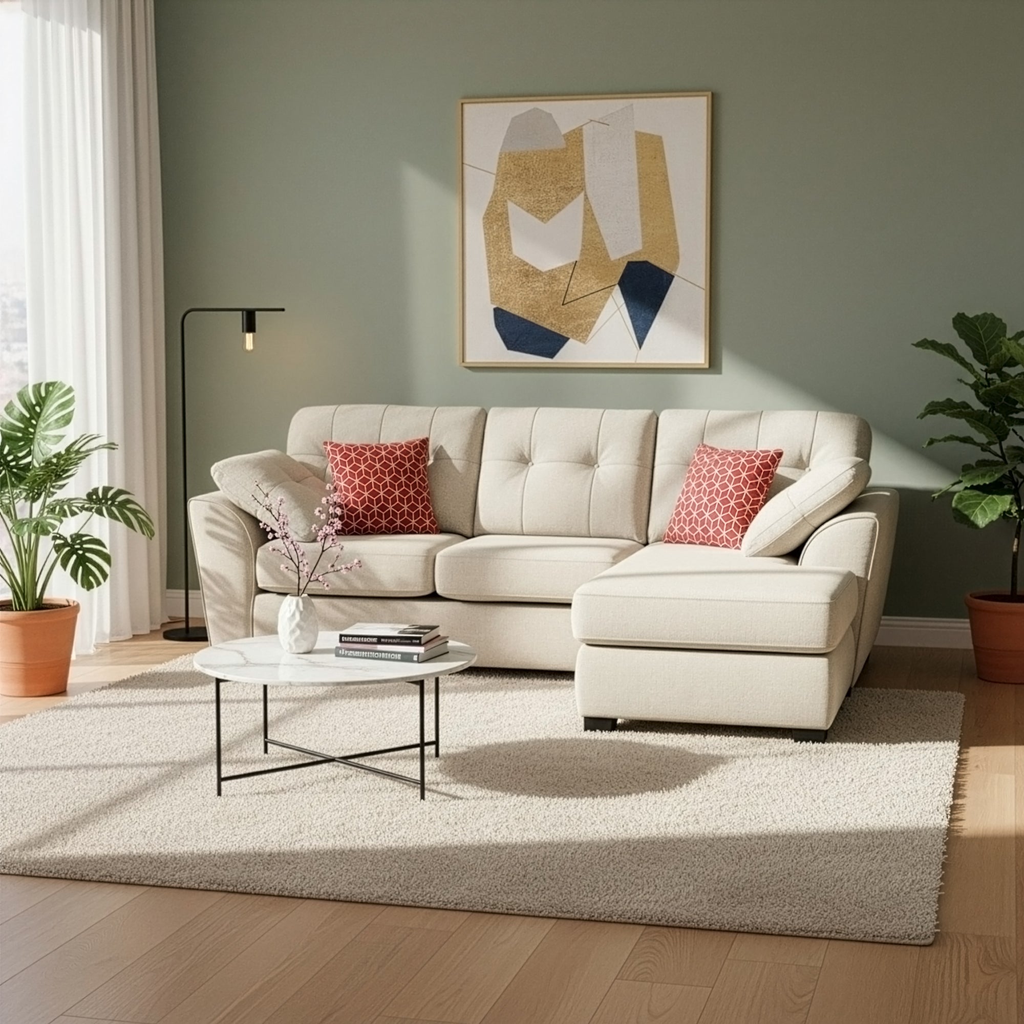 Adela Sofa Set for Lounge Area | Made to Order