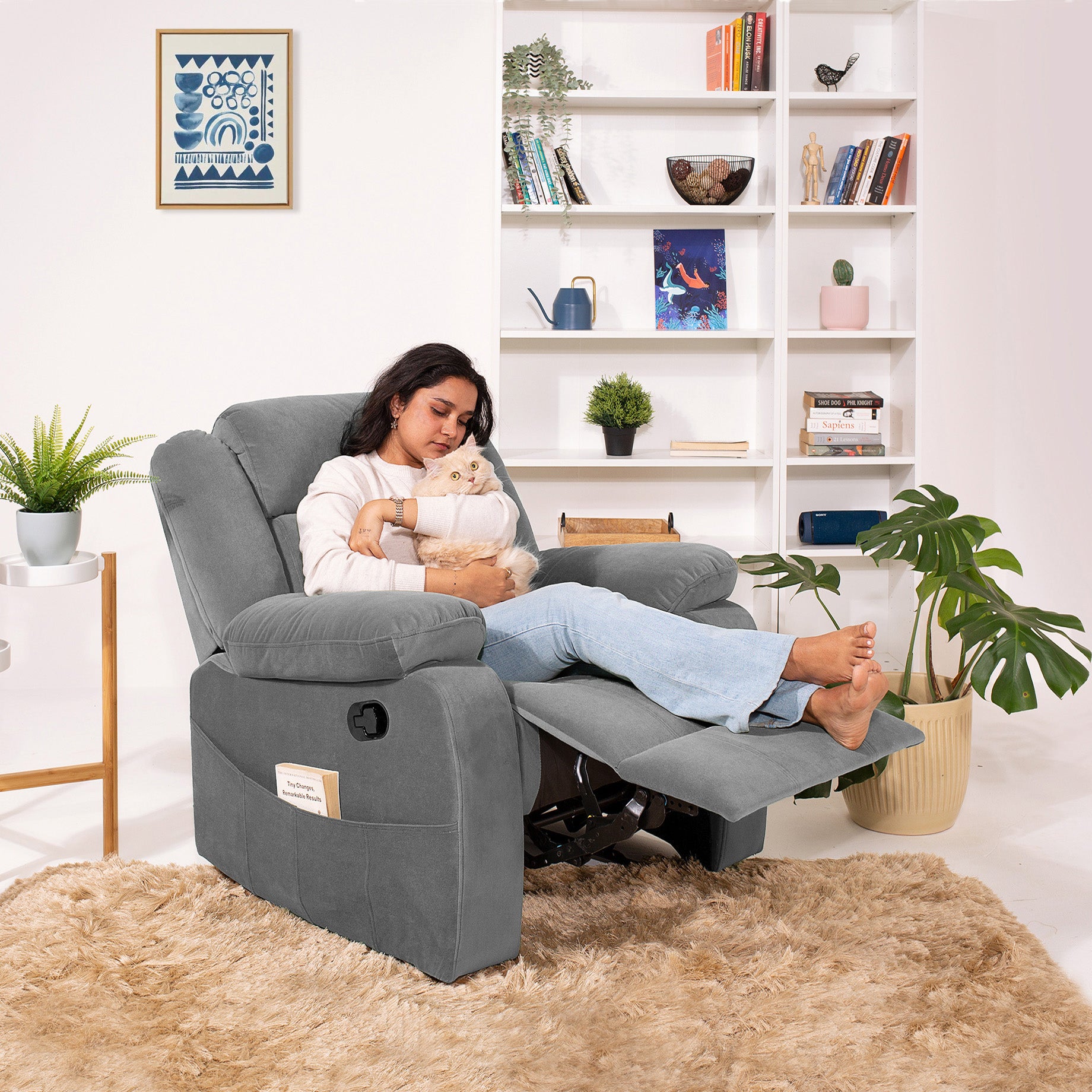 Small cloth recliner discount chair