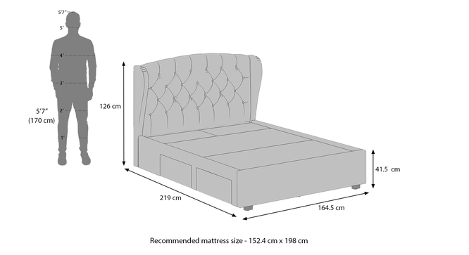 Bloomsbury Upholstered Bed for Bedroom | Direct from Factory