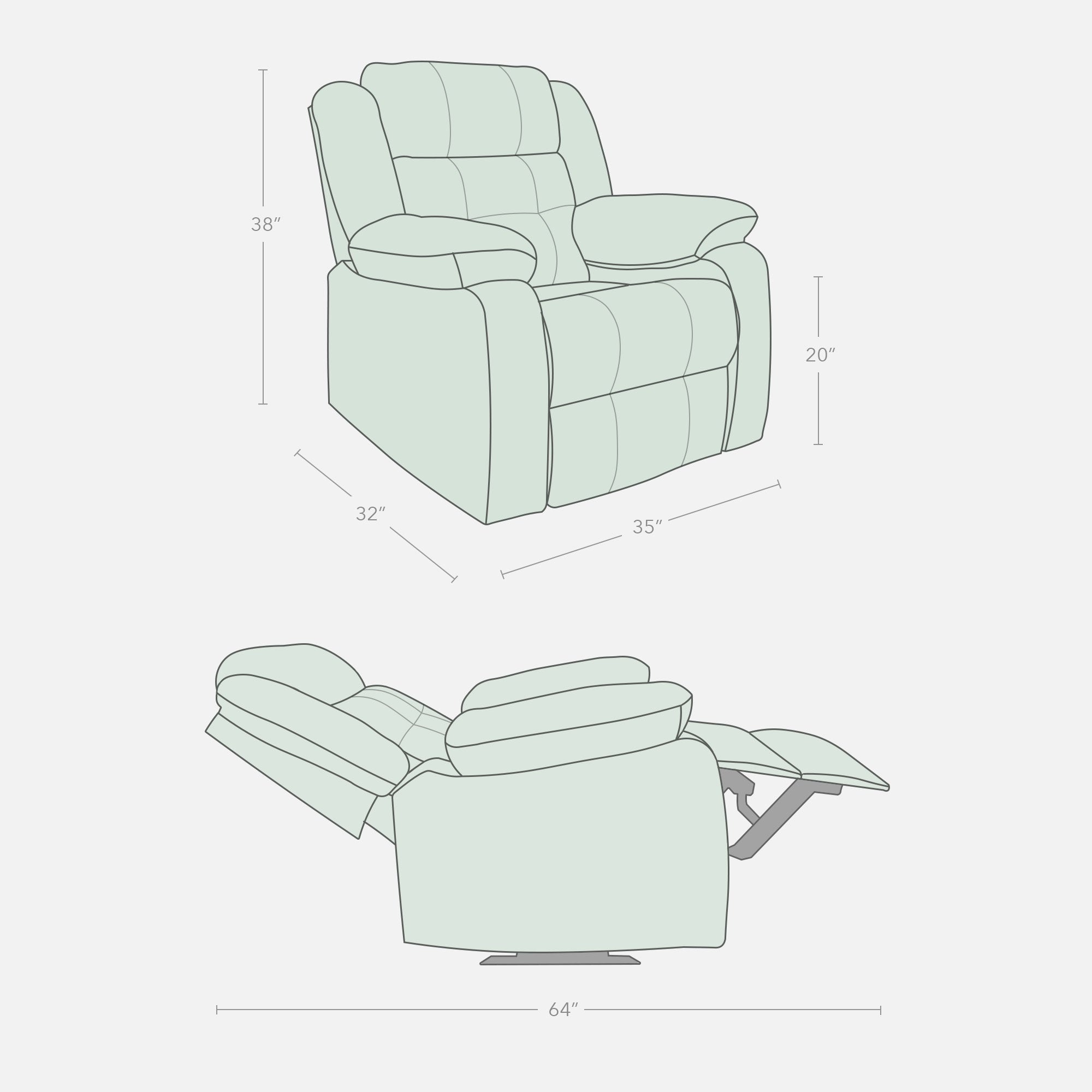 London Leatherette Recliner