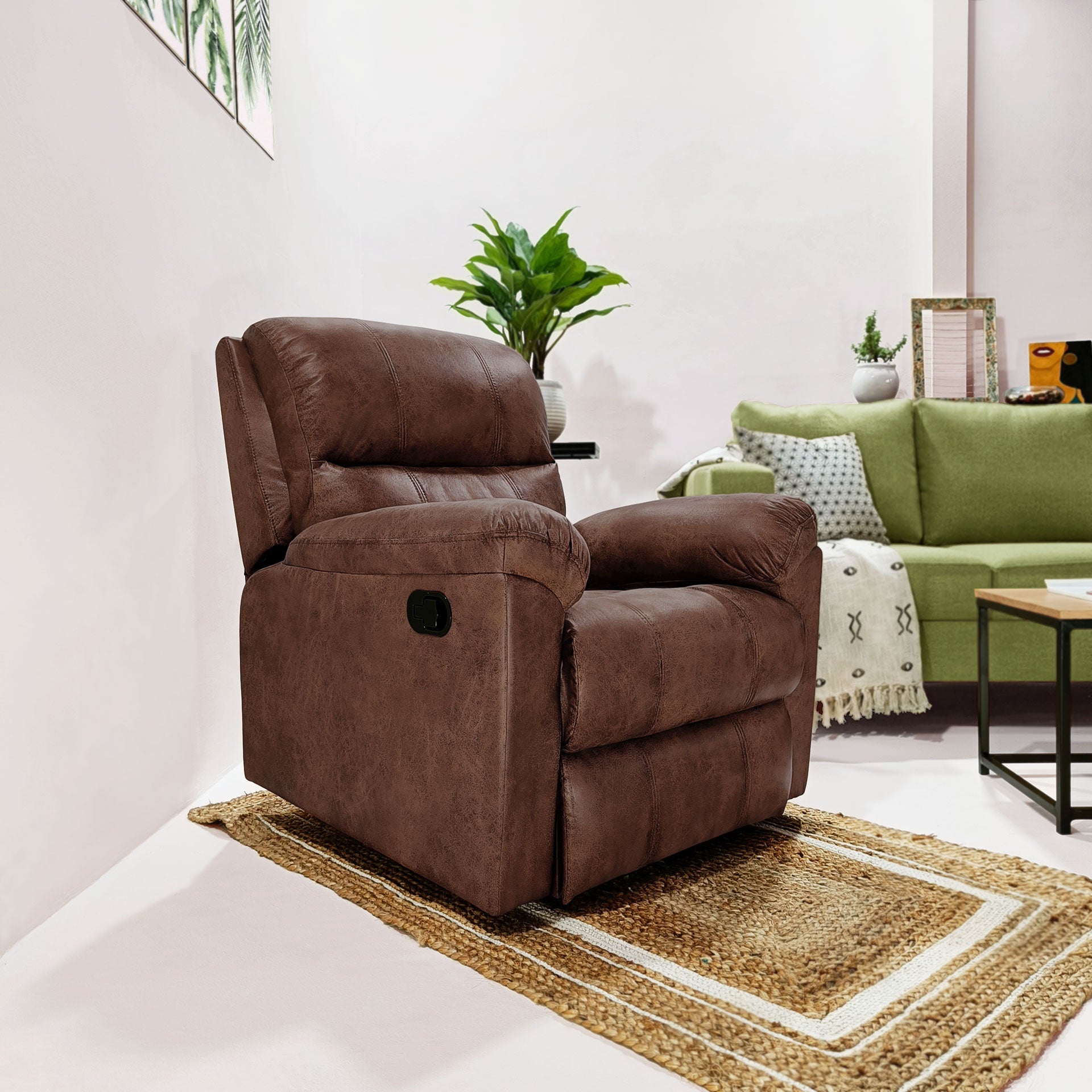 Louis Fabric Manual Recliner - Main Image