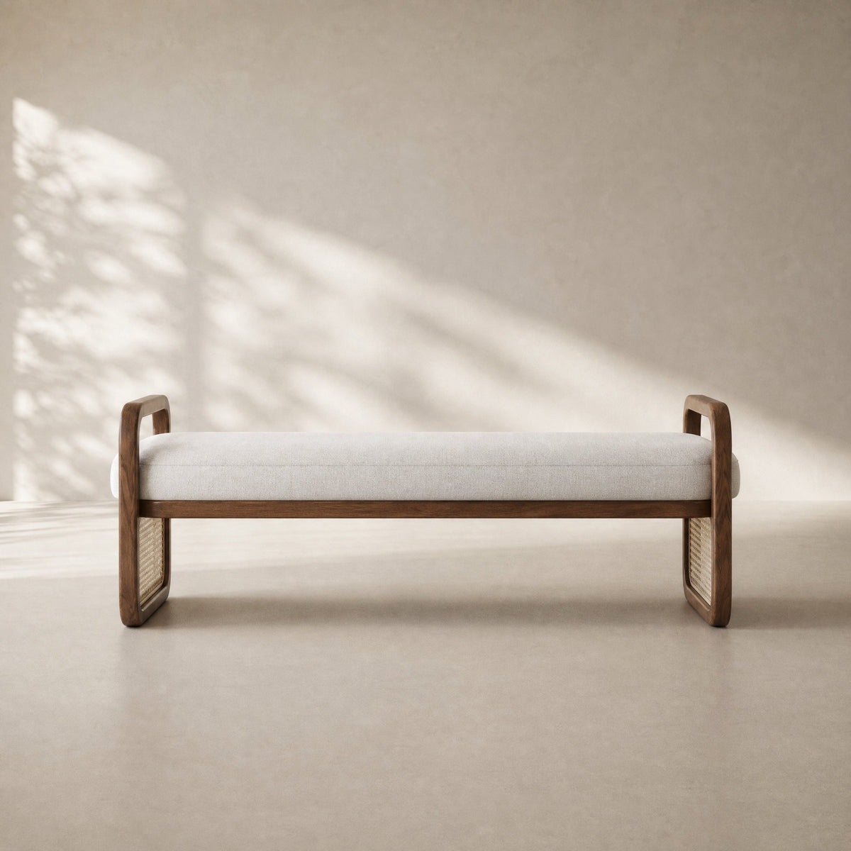 Maya Rattan Cane Bench