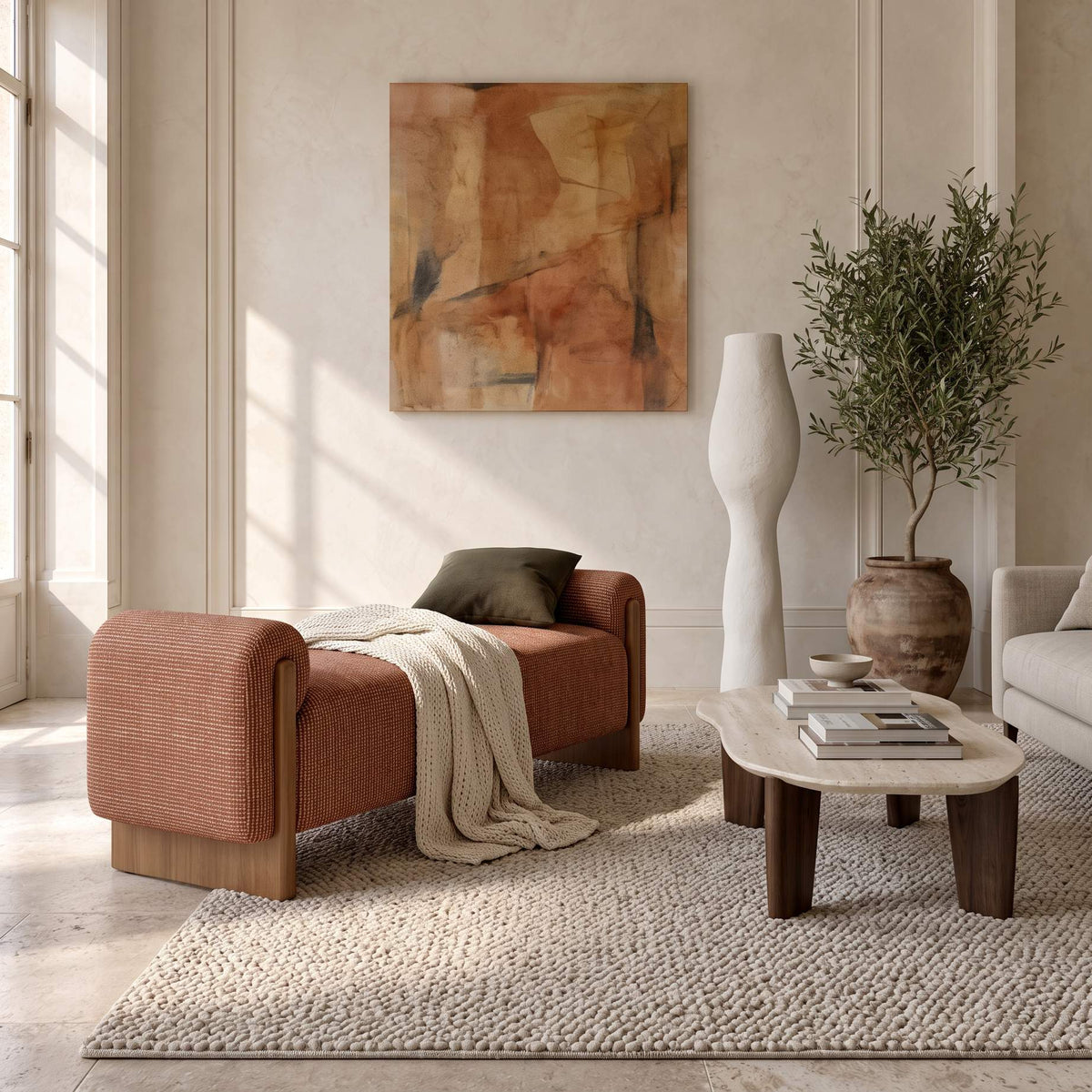 Bale Upholstered Wooden Bench