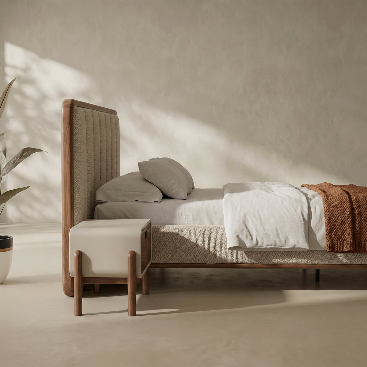 Sofia Upholstered Wooden Bed