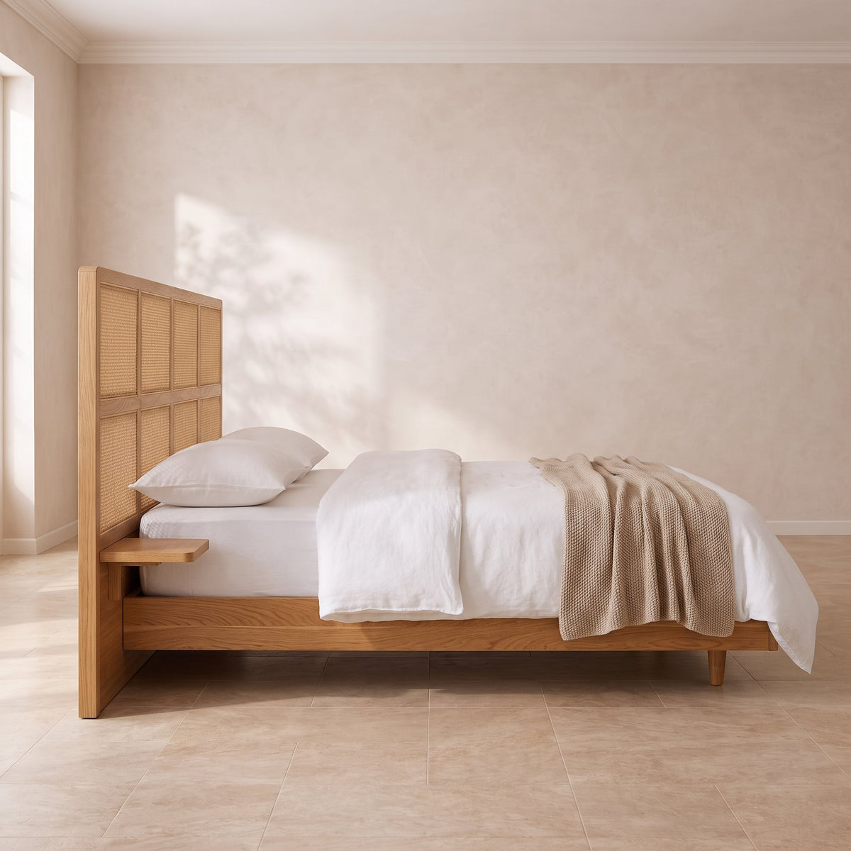 Flinn Cane Wooden Bed