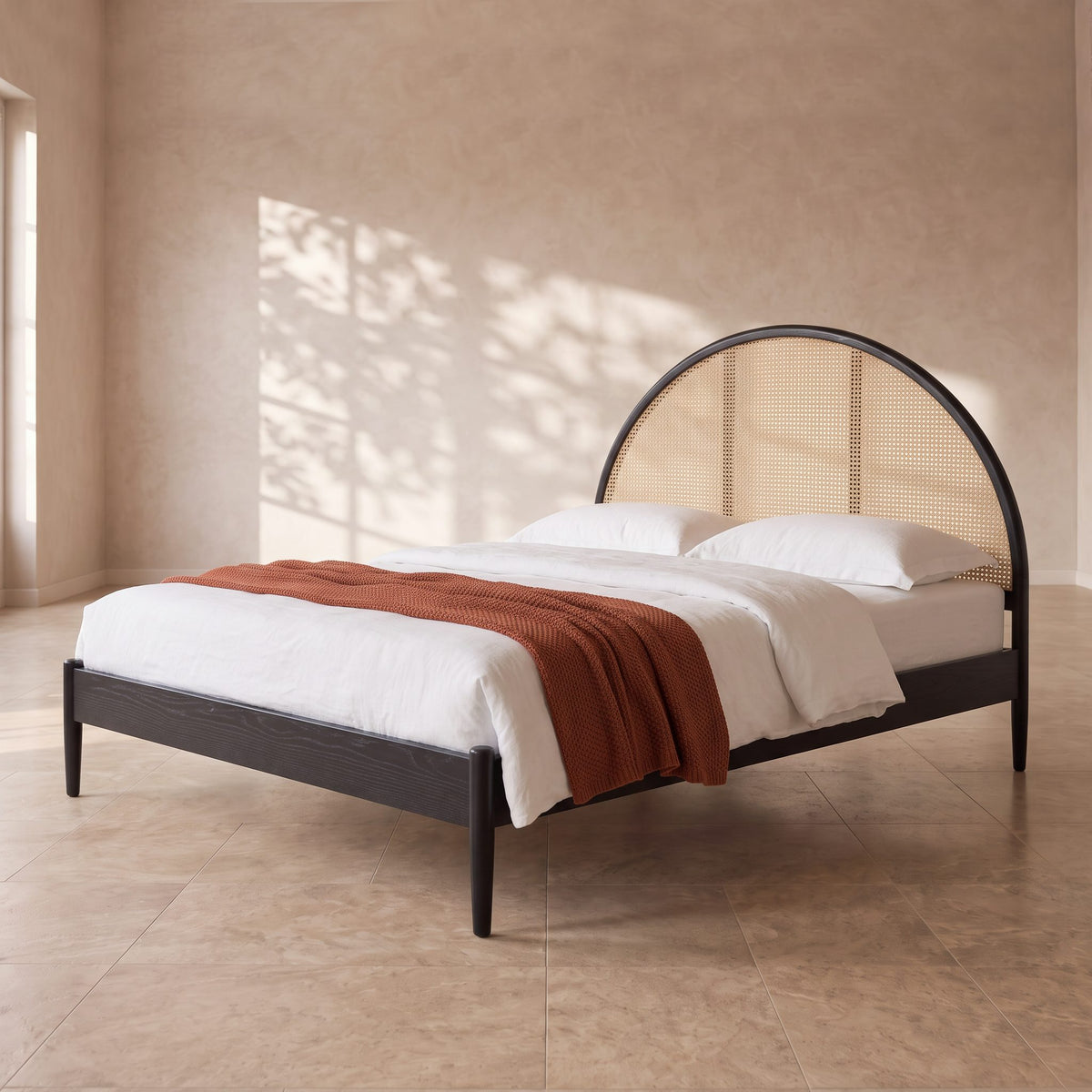 Ira Cane Wooden Bed