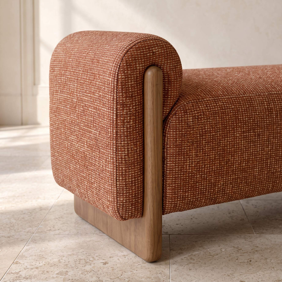 Bale Upholstered Wooden Bench
