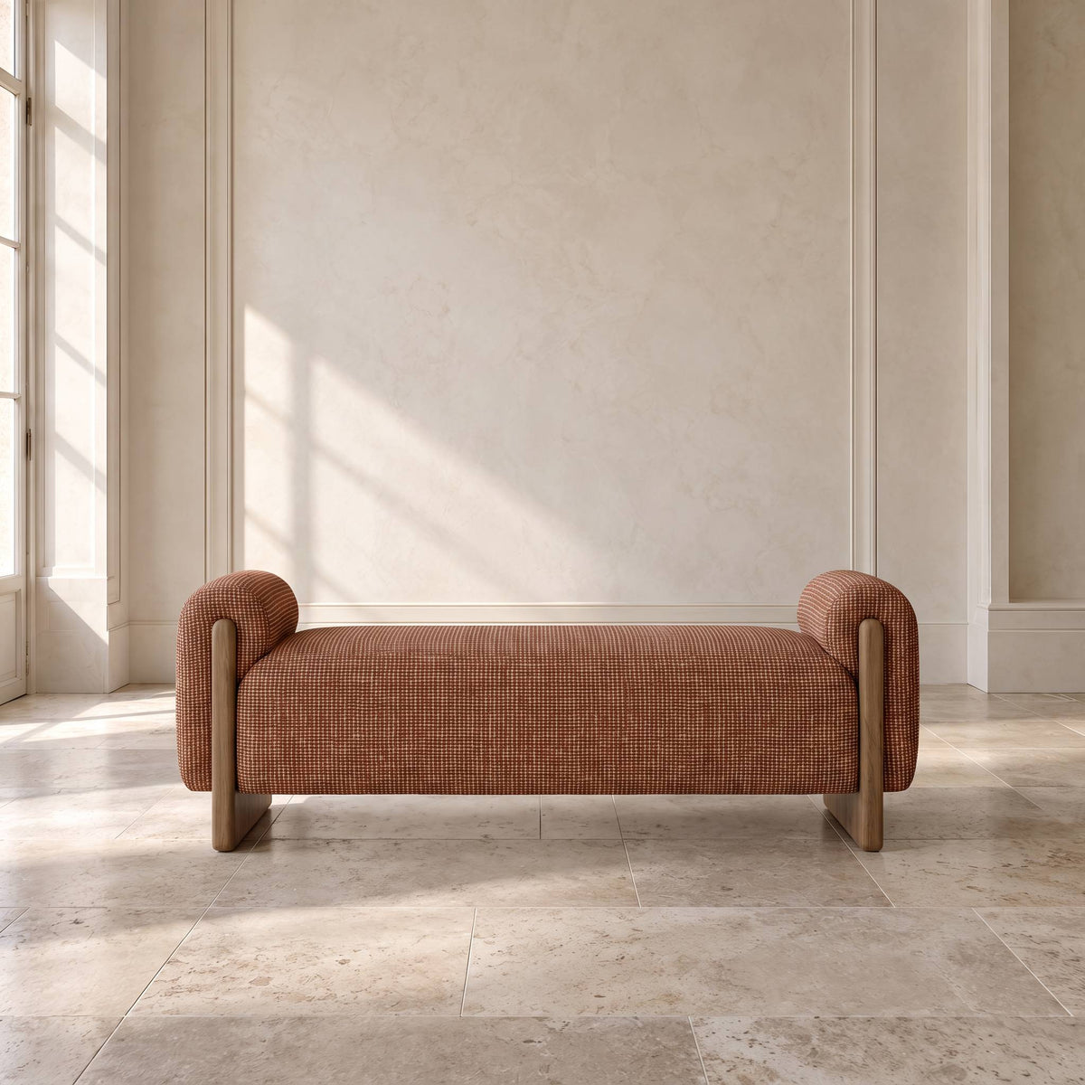 Bale Upholstered Wooden Bench