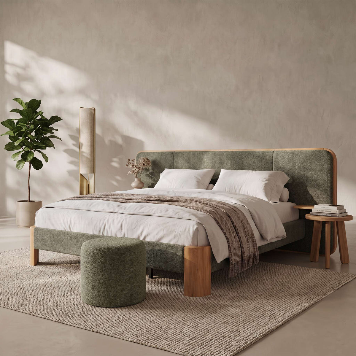 Elodie Upholstered Wooden Bed