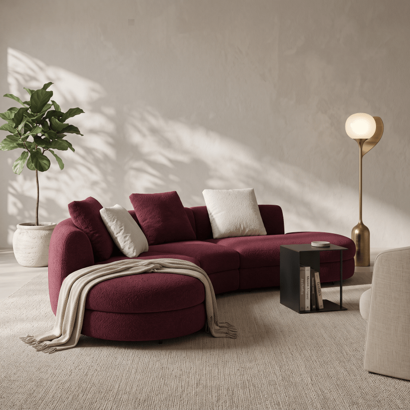 Burgundy Moon Sofa