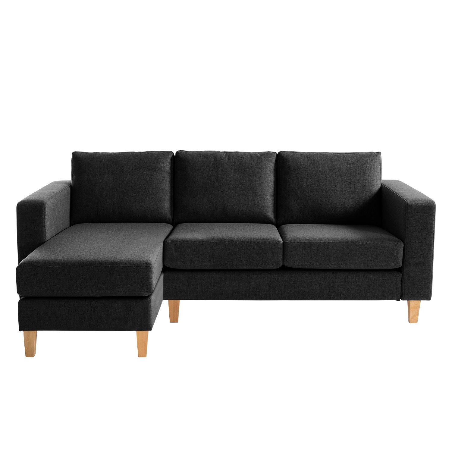 Custom-made Allen L Shape Sofa offering ample seating and modern elegance Black Lounger sofa