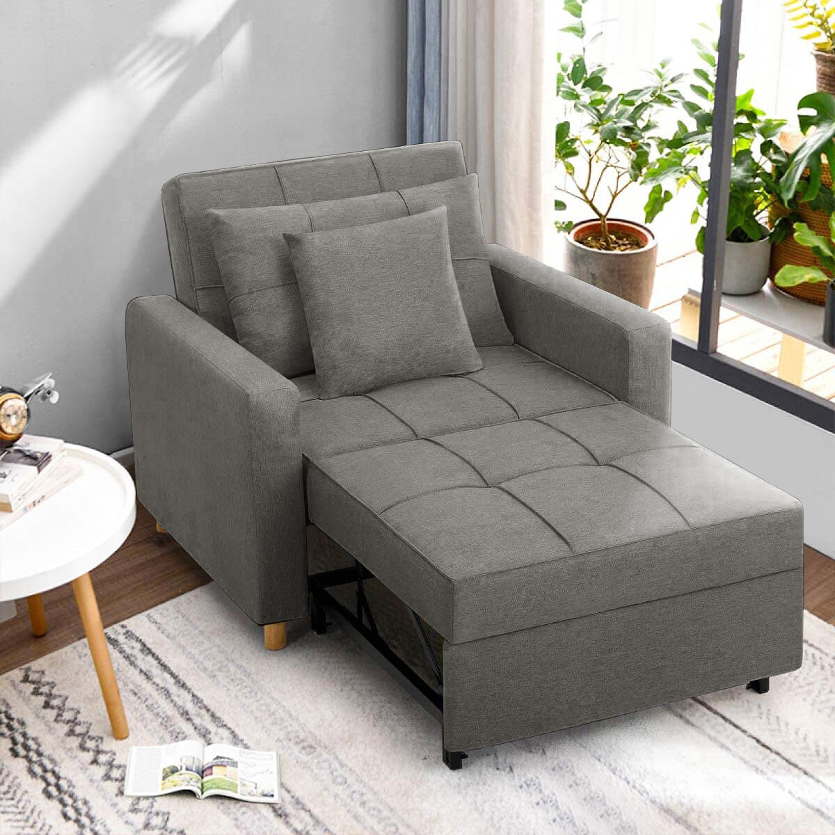 Derby Convertible Armchair Lounger Bed Jordyblue