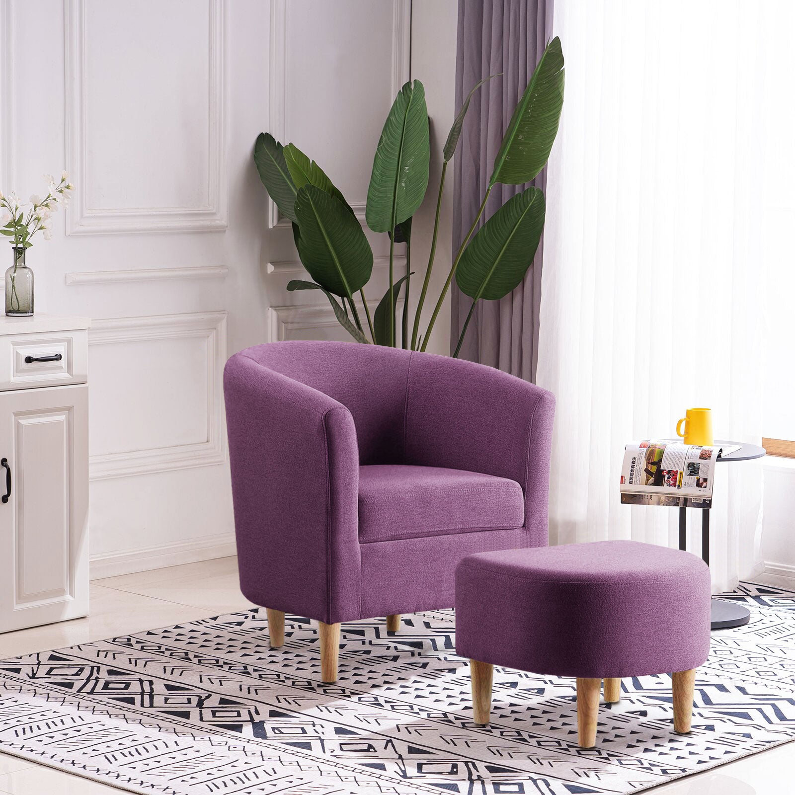 Donna Armchair with Ottoman